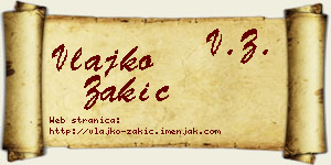 Vlajko Zakić vizit kartica